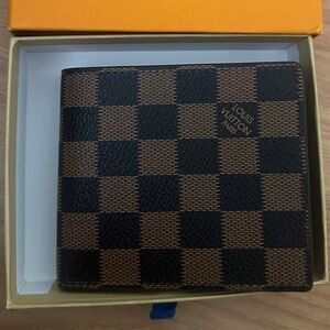 Louis Vuitton Brown and Black Damier Canvas Men's Wallet